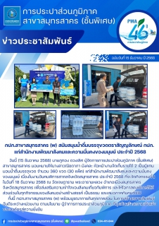 ไฟล์แนบ กปภ.สาขาสมุทรสาคร (พ) สนับสนุนน้ำดื่มบรรจุขวดตราสัญญลักษณ์ กปภ. แก่สำนักงานพัฒนาสังคมและความมั่นคงของมนุษย์ ประจำปี 2568