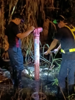 ไฟล์แนบ  กปภ.สาขาปากพนัง ลงพื้นที่เดินสำรวจหาท่อแตก/ท่อรั่ว จากการทำ step test  ตามแผนลดน้ำสูญเสีย บริเวณพื้นที่ DMA-02 บริเวณตรงข้าม กปภ.สาขาปากพนัง ตำบลปากพนังฝั่งตะวันตก อำเภอปากพนัง จังหวัดนครศรีธรรมราช   