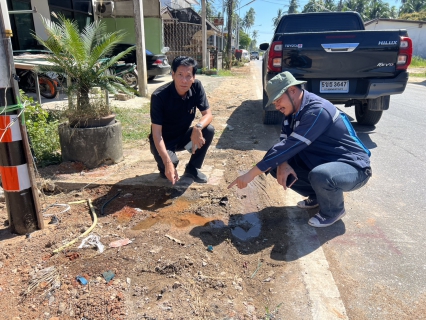 ไฟล์แนบ การประปาส่วนภูมิภาคสาขาบางสะพาน ทำการออกสำรวจหาท่อแตก-รั่ว โดยวิธีการเดินสำรวจพื้นที่ ณ อำเภอทับสะแก 