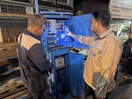 ไฟล์แนบ กปภ.สาขาสมุทรสาคร (พ) ลงพื้นที่ดำเนินการ Step Test ค้นหาท่อแตกท่อรั่ว บริเวณ DMA-32 เคหะท่าจีน