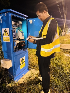 ไฟล์แนบ การประปาส่วนภูมิภาคสาขาอ่าวลึก ลงพื้นที่ออกสำรวจค้นหาท่อแตก  รั่ว  (Step Test) 