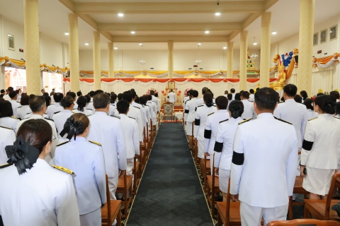 ไฟล์แนบ กปภ.สาขามหาสารคาม เข้าร่วม พิธีเจริญพระพุทธมนต์และทำบุญตักบาตรเฉลิมพระเกียรติ เนื่องในโอกาสวันคล้ายวันประสูติ สมเด็จพระเจ้าลูกเธอ เจ้าฟ้าสิริวัณณวรี นารีรัตนราชกัญญา 8 มกราคม 2569