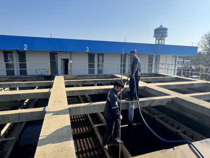 ไฟล์แนบ กปภ.สาขากาญจนบุรี ทำกิจกรรมล้างถังตกตะกอน โรงกรองน้ำขนาด 600 ลบ.ม./ชม. สถานีผลิตน้ำแม่ข่ายกาญจนบุรี