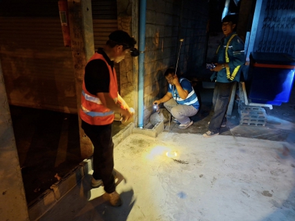 ไฟล์แนบ การประปาส่วนภูมิภาคสาขาบ้านไผ่ ทำการออกสำรวจหาท่อแตก - รั่ว โดยวิธีการเดินสำรวจ(Active Leakage Control) พื้นที่ (DMA-06 สำนักงาน) 