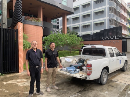 ไฟล์แนบ กปภ.สาขาอ้อมน้อย ลงพื้นที่ตรวจสอบคุณภาพน้ำ โครการ เคฟ ศาลายา คอนโดมิเนียม�ต.ศาลายา หลังจากได้รับแจ้งจากผู้ใช้น้ำว่าน้ำประปามีกลิ่น สี และมีตะกอนมาก