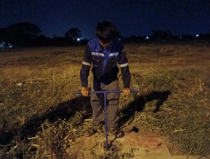 ไฟล์แนบ กปภ.สาขาท่ามะกาลงพื้นที่ ทำ Step Test ค้นหาท่อแตกรั่ว