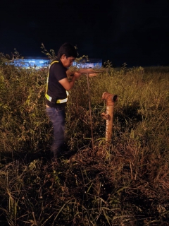 ไฟล์แนบ  กปภ.สาขาปากพนัง ลงพื้นที่เดินสำรวจหาท่อแตก/ท่อรั่ว จากการทำ step test  ตามแผนลดน้ำสูญเสีย บริเวณพื้นที่ DMA-03 ซอยพานิชสัมพันธ์ 5  ตำบลปากพนัง อำเภอปากพนัง จังหวัดนครศรีธรรมราช