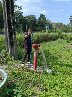 ไฟล์แนบ การประปาส่วนภูมิภาคสาขากาญจนดิษฐ์ ภายใต้การบริหารงานโดย นายสานิษ กาญจนกุล ผู้จัดการการประปาส่วนภูมิภาคสาขากาญจนดิษฐ์ มอบหมายพนักงานในสังกัด นำทีมลงพื้นที่บริเวณบ้านผู้ใช้น้ำ  หมู่ที่ 2 ต.ท่าทองใหม่ อ.กาญจนดิษฐ์ จ.สุราษฎร์ธานี ดำเนินการเปิดล้างระบายตะกอนในเส้นท่อจ่ายน้ำ (Blow off) ผ่านหัวดับเพลิง