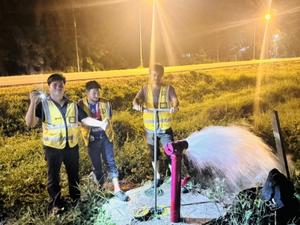 ไฟล์แนบ การประปาส่วนภูมิภาคสาขาอ่าวลึก ลงพื้นที่ออกสำรวจค้นหาท่อแตก  รั่ว (Step Test) บริเวณถนนอ่าวลึก-พระแสง