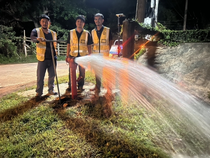 ไฟล์แนบ การประปาส่วนภูมิภาคสาขาอ่าวลึก ดำเนินการสำรวจหาท่อแตก-ท่อรั่ว (Step test) ในระบบจำหน่ายน้ำ DM-04-01 บริเวณถนนอ่าวลึก-พระแสง (ฝั่งซ้ายทาง)