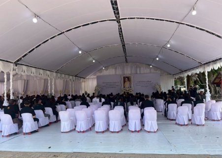 ไฟล์แนบ การประปาส่วนภูมิภาคสาขาเวียงสระ เข้าร่วมพิธีสวดพระพุทธมนต์และเจริญจิตตภาวนาอุทิศถวายพระราชกุศล แด่สมเด็จพระนางเจ้าสิริกิติ์พระบรมราชินีนาถ พระบรมราชชนนีพันปีหลวง ณ วัดคลองตาล อ.เวียงสระ จ.สุราษฎร์ธานี