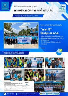 ไฟล์แนบ การประปาส่วนภูมิภาคสาขาเขาชัยสน โดยนายณัฐยุทธ  โชโต ผู้จัดการ และพนักงานในสังกัด เข้าร่วมโครงการภาคีเครือข่ายลดน้ำสูญเสีย และมุ่งเสริมสร้างศักยภาพการทำงาน ภาค 5 (พัทลุง-ชะอวด)