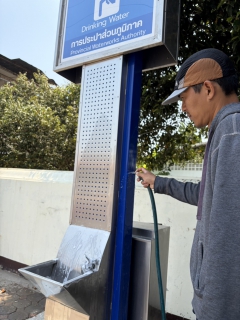 ไฟล์แนบ การประปาส่วนภูมิภาคสาขาเพชรบุรี ตรวจเช็คทำความสะอาดแท่นน้ำดื่มและตู้กดน้ำดื่ม โครงการน้ำประปาดื่มได้