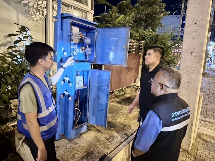 ไฟล์แนบ กปภ.สาขาสมุทรสาคร (พ) ลงพื้นที่ดำเนินการ Step Test ค้นหาท่อแตกท่อรั่ว บริเวณ DMA-31-ปากซอยอู่ปรีชา