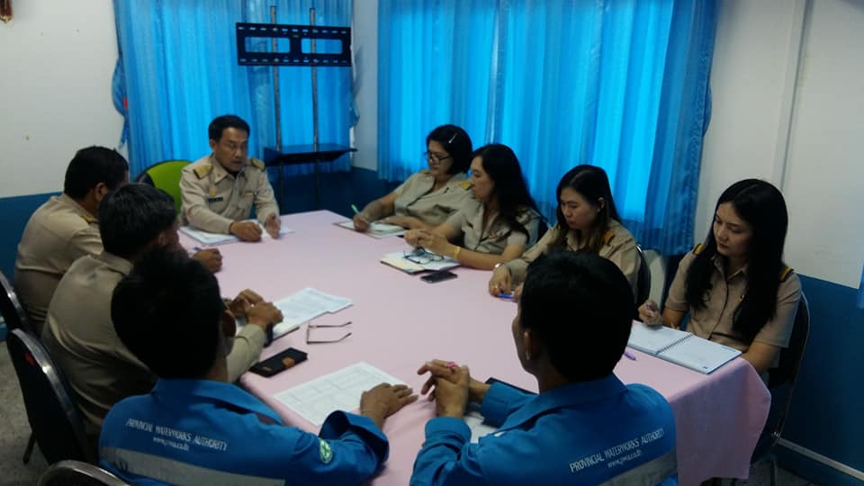 กปภ.สาขานครนายก จัดกิจกรรมสนทนายามเช้า (Morning Talk) ประจำเดือนพ.ค.61 พร้อมร่วมทำกิจกรรม 5ส.