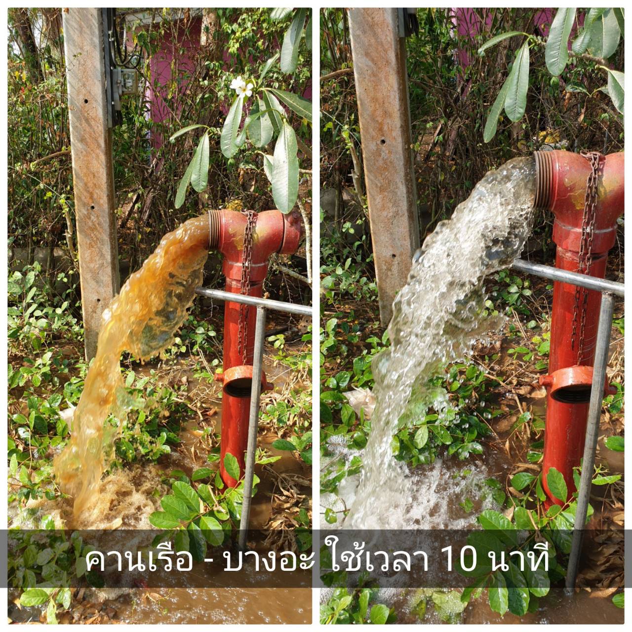 การประปาส่วนภูมิภาคสาขาบางสะพาน ดำเนินการโบล์วตะกอนในเส้นท่อ ตามแผนประจำเดือน มีนาคม 2562