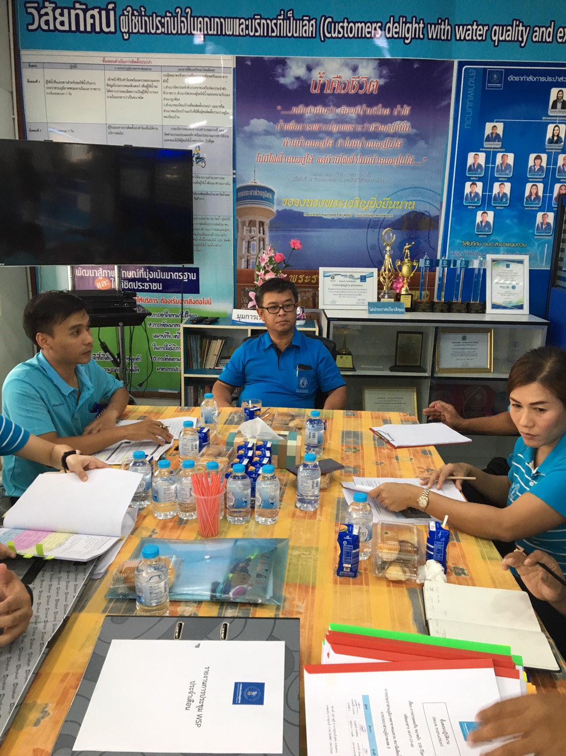 กปภ.สาขาพนมทวน รับการตรวจประเมินผลการดำเนินโครงการ WSP ประจำไตรมาส 2/2562