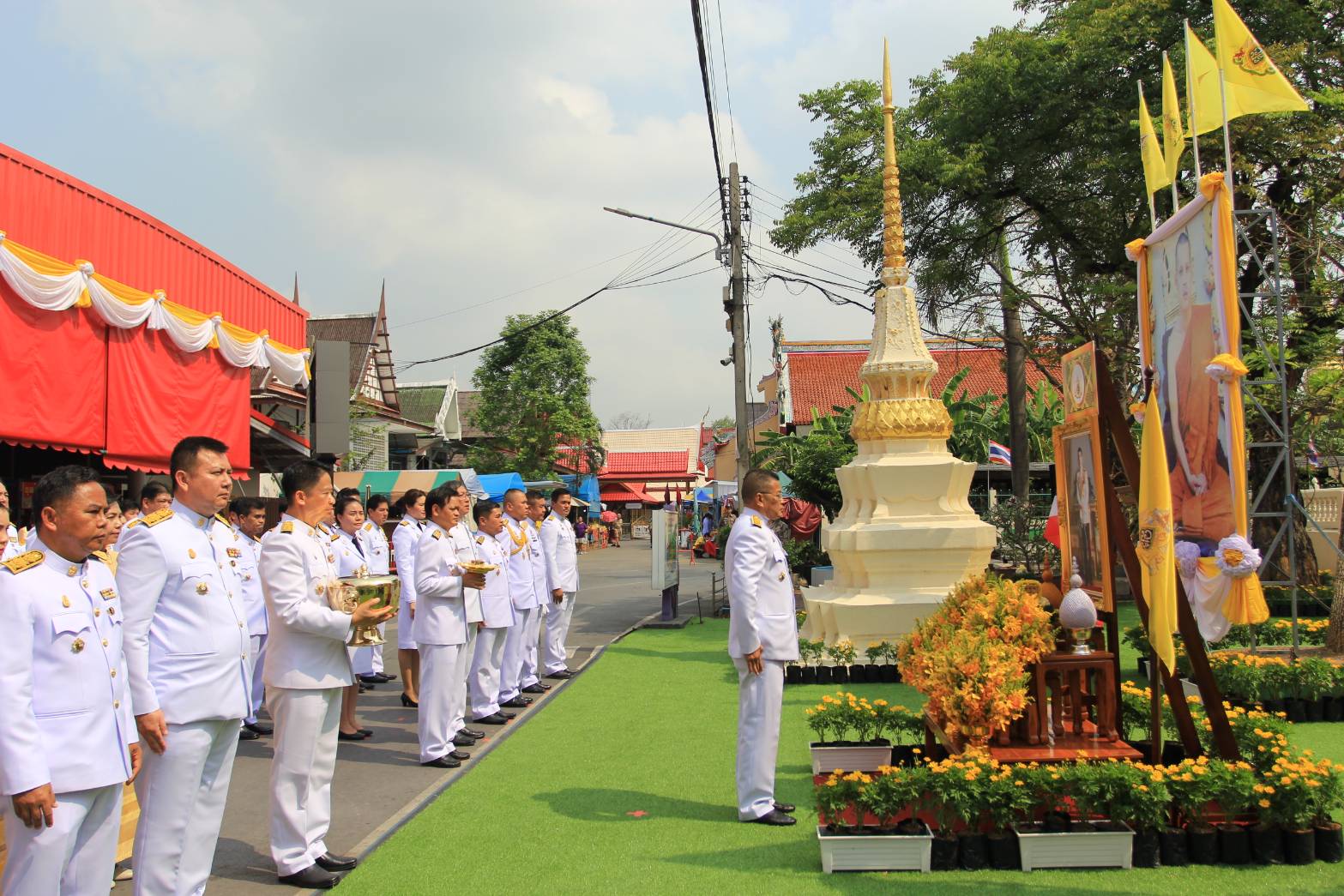 กปภ.สาขาปทุมธานีร่วมพิธีพลีกรรมตักน้ำศักดิ์สิทธิ์ เพื่อนำไปประกอบพิธีจัดทำน้ำอภิเษกในการงานพระราชพิธีบรมราชาภิเษก