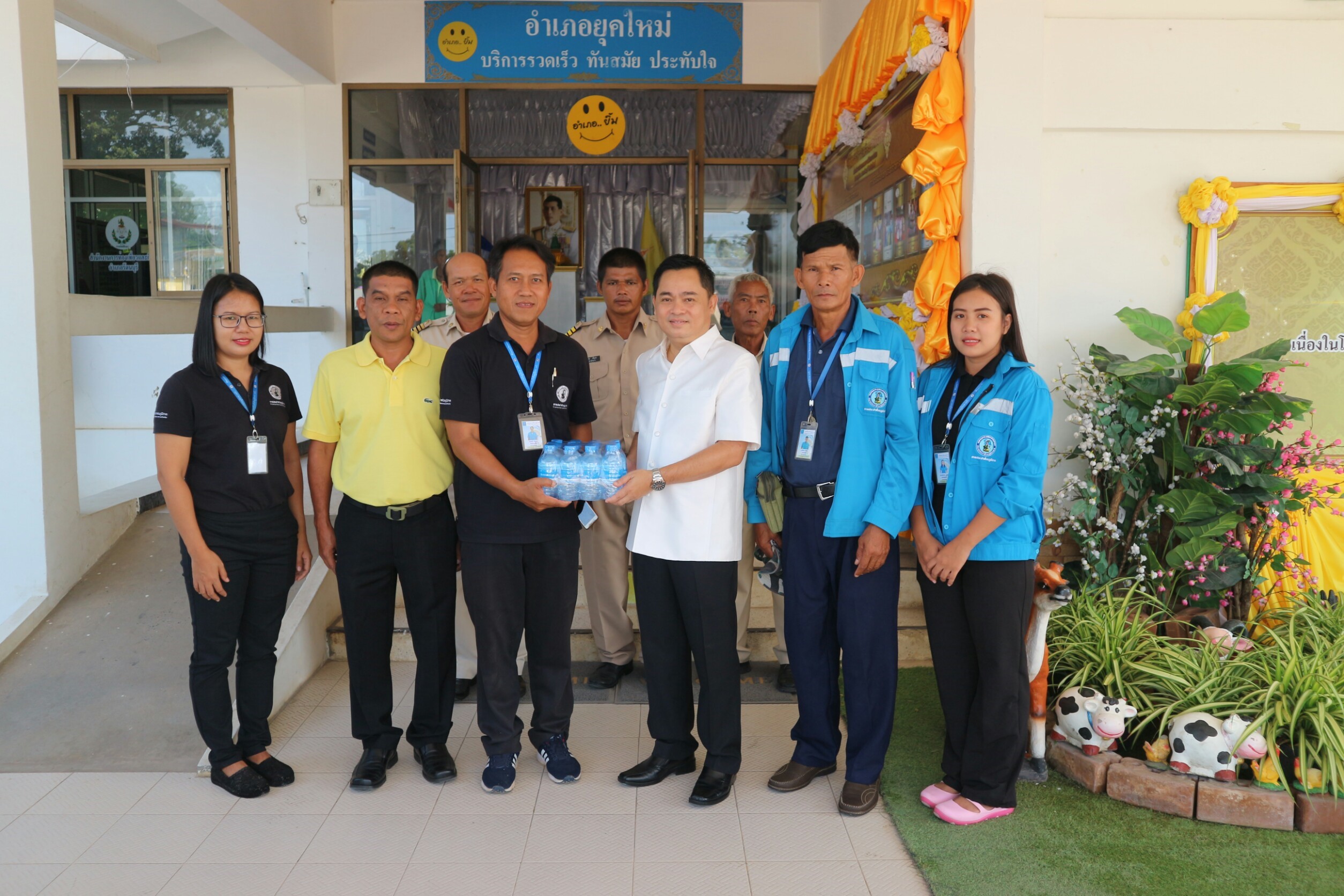 กปภ.สาขารัตนบุรี สนับสนุนน้ำดื่มโครงการจิตอาสาพระราชทานตามแนวพระราชดำริ