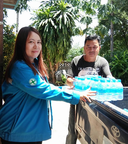 กปภ.สาขาแม่สะเรียง สนับสนุนน้ำดื่มบรรจุขวดตราสัญลักษณ์ กปภ.