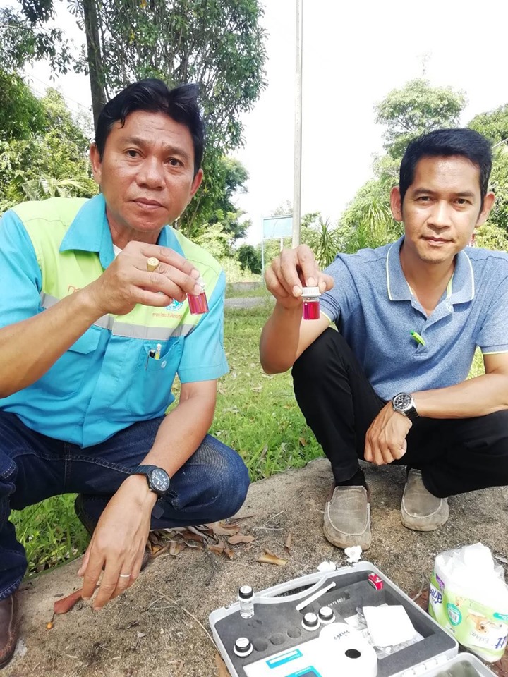 การประปาส่วนภูมิภาคสาขาท่าแซะ ลงพื้นที่ตรวจสอบคุณภาพน้ำประปาในเขตพื้นที่จ่ายน้ำมาบอำมฤต ต.ดอนยาง อ.ปะทิว จ.ชุมพร