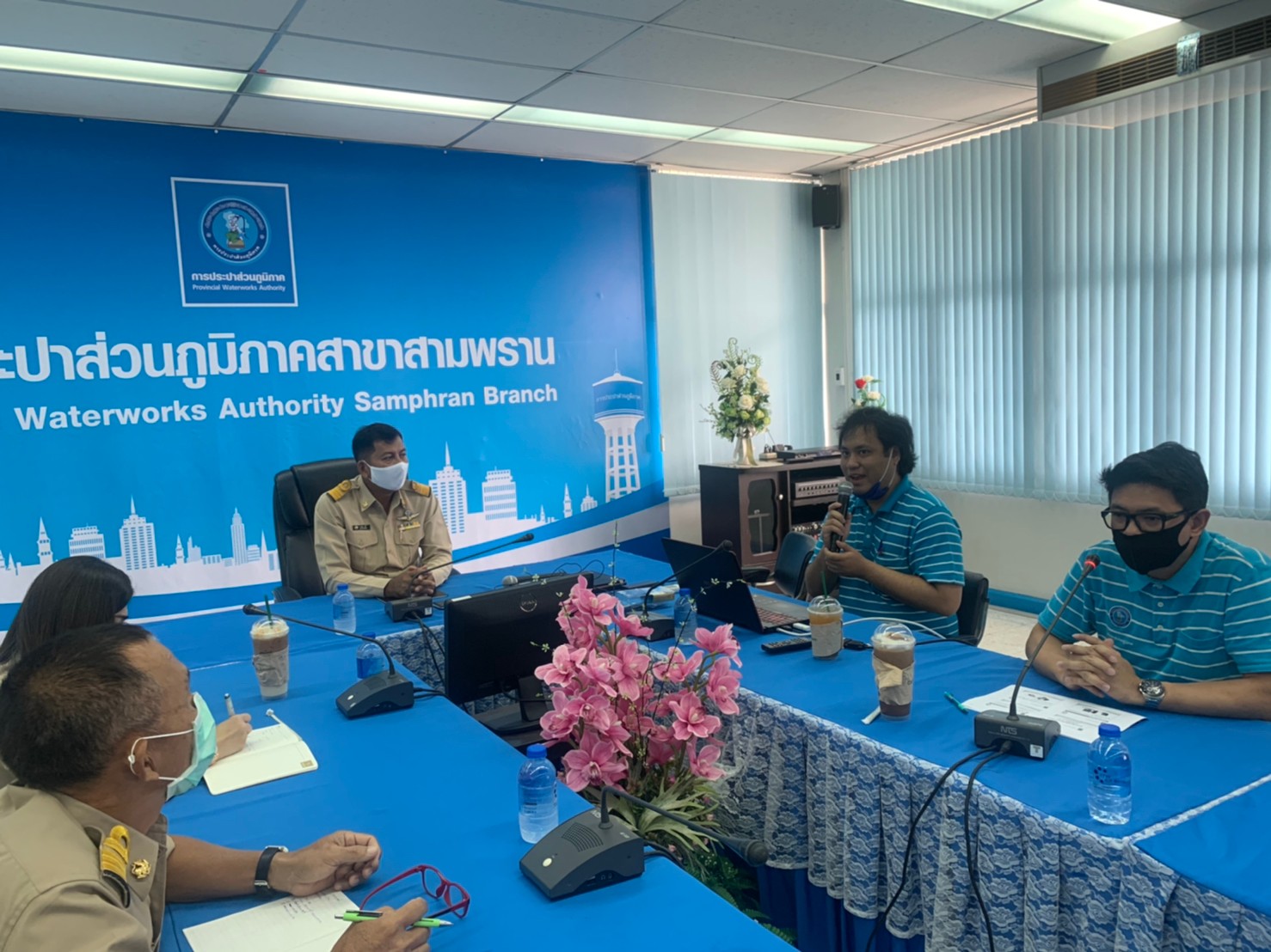 กปภ.สาขาสามพรานร่วมกับกองเทคโนโลยีสารสนเทศเขต 3 จัดฝึกอบรม การใช้โปรแกรมรับแจ้งท่อแตกท่อรั่ว 4.0