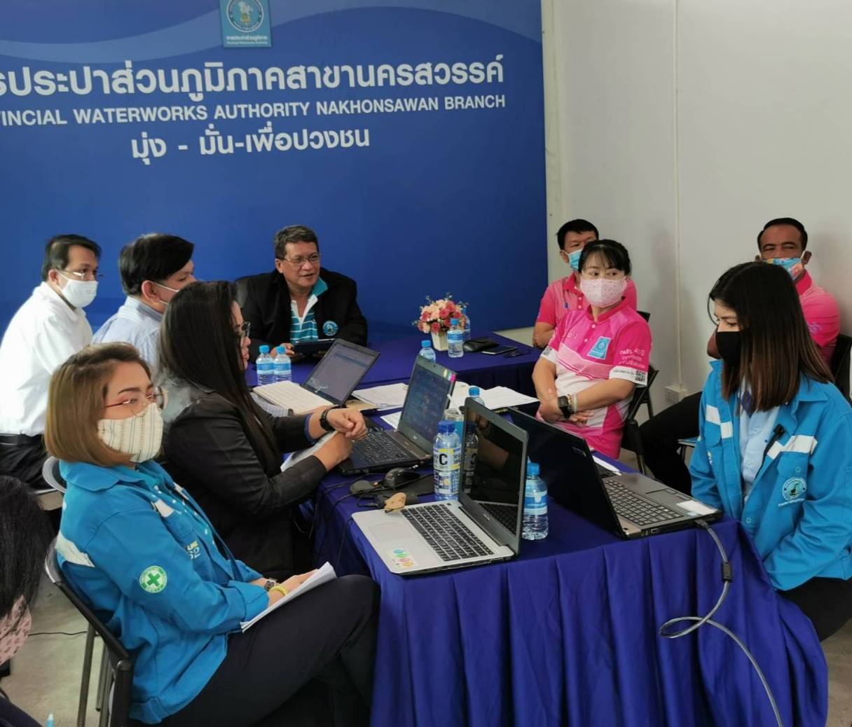 กปภ.สาขานครสวรรค์ ร่วมกับคณะตรวจสอบหน่วยงานส่วนภูมิภาค ประชุมประเด็นจาการตรวจสอบ