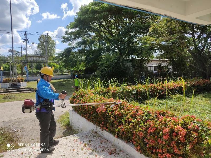 กปภ.สาขาศรีสะเกษจัดกิจกรรมจิตอาสาพัฒนาปรับภูมิทัศน์ ทำความสะอาด พื้นที่หน่วยบริการกันทรารมย์