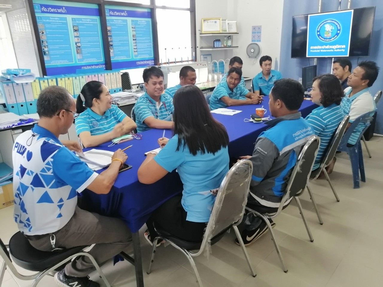การประปาส่วนภูมิภาคสาขาท่าแซะ จัดกิจกรรมโครงการสนทนายามเช้า (Morning Talk) ประจำเดือนมีนาคม ๒๕๖๔