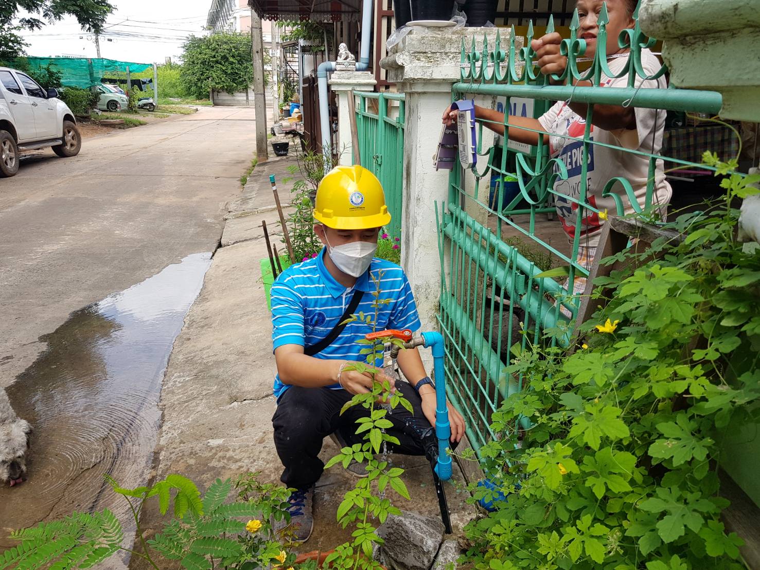 กปภ.สาขามหาสารคาม ตรวจสอบและเฝ้าระวังคุณภาพน้ำในระบบจำหน่ายตามโครงการน้ำประปาดื่มได้