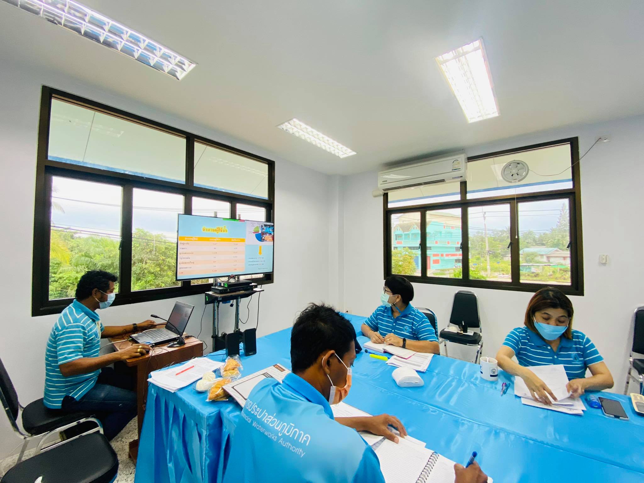 กปภ.สาขาชะอวดรับการตรวจประเมินผลการดำเนินโครงการจัดการน้ำสะอาด