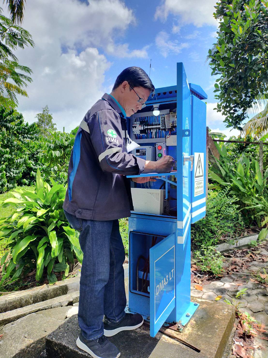 การประปาส่วนภูมิภาคสาขาคลองท่อมลงพื้นที่ทำ Step Test สำรวจหาท่อแตกรั่ว