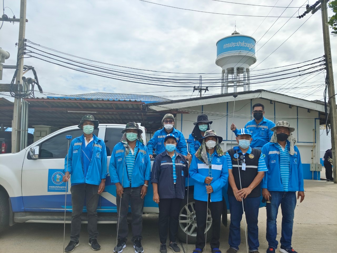กปภ.สาขากาญจนบุรี ค้นหาท่อแตก-รั่ว ตามแผนลดน้ำสูญเสียเชิงรุก