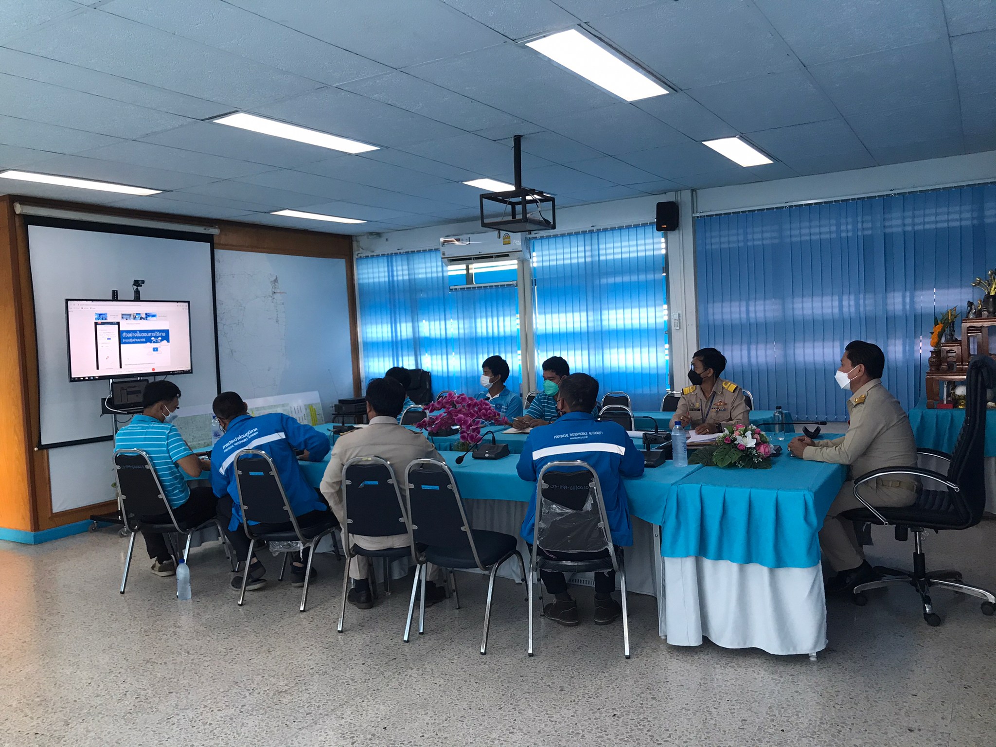 กปภ.สาขาปราณบุรี เข้าร่วมอบรมเชิงปฏิบัติการ on the job training ผ่านระบบออนไลน์ เรื่อง ระบบสุ่มมาตรวัดน้ำ"