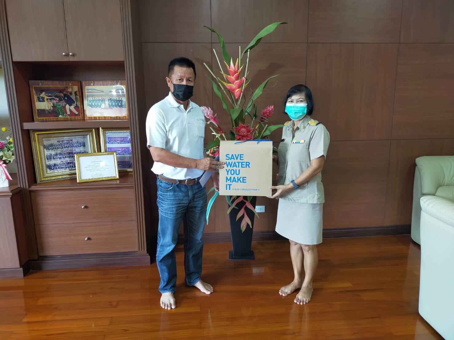 การประปาส่วนภูมิภาคสาขาคลองท่อม เข้ารายงานตัวแก่ท่านนายกเทศมนตรีเทศบาลตำบลคลองท่อมใต้