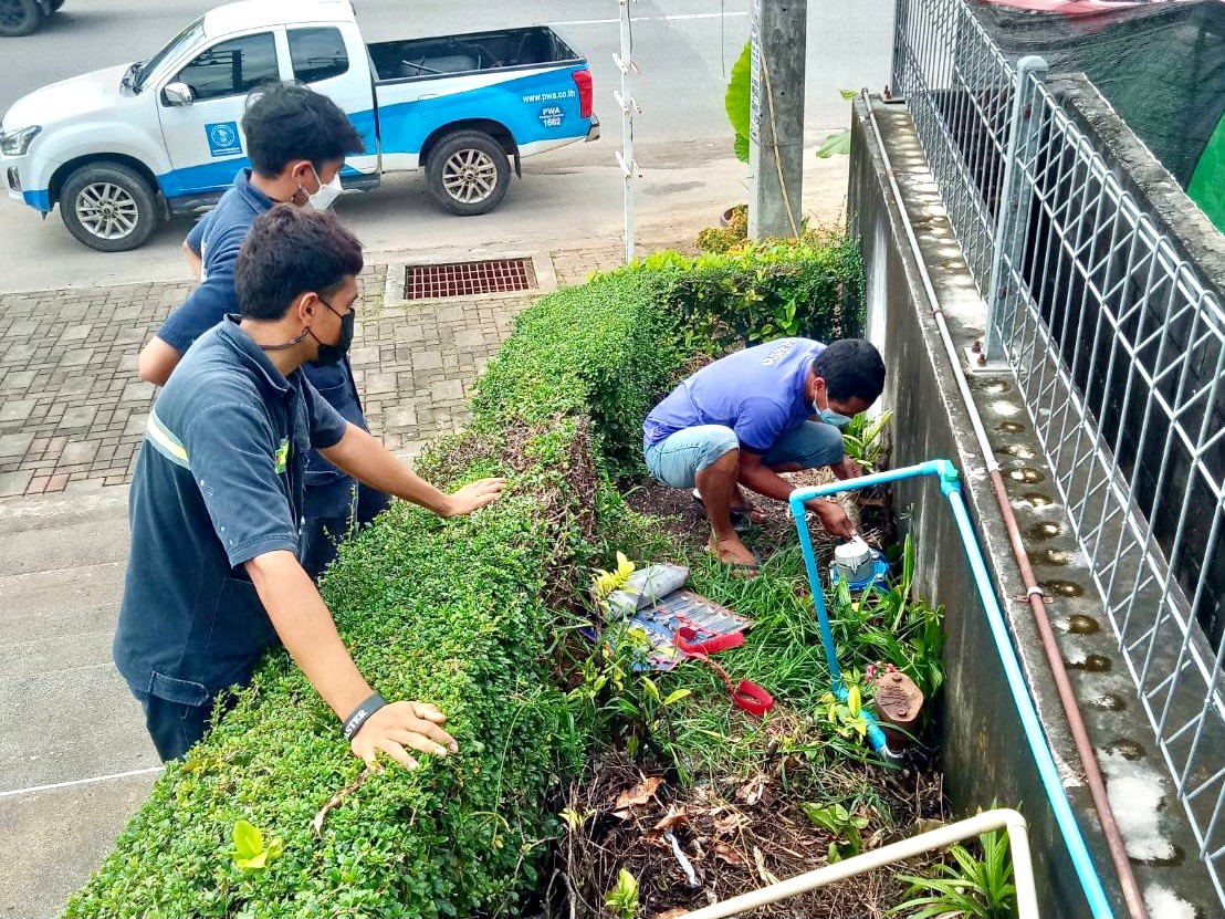 การประปาส่วนภูมิภาคสาขากระบี่ ดำเนินการตามแผนงานบริการและควบคุมน้ำสูญเสีย สุ่มตรวจสอบมาตรวัดน้ำขนาดใหญ่
