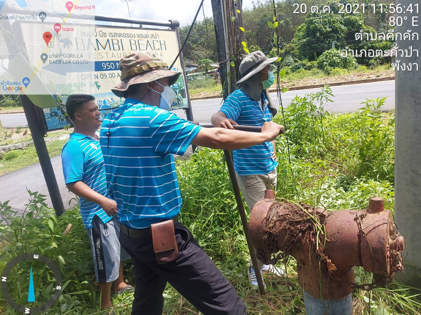 การประปาส่วนภูมิภาค สาขาตะกั่วป่า ซ่อมท่อแตกรั่ว เพื่อลดน้ำสูญเสีย
