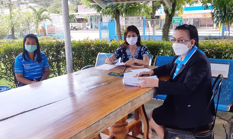 กปภ.สาขาระนอง ประชุมซักซ้อมแนวทางปฏิบัติเจ้าหน้าที่อ่านมาตร ประจำเดือนตุลาคม 2564