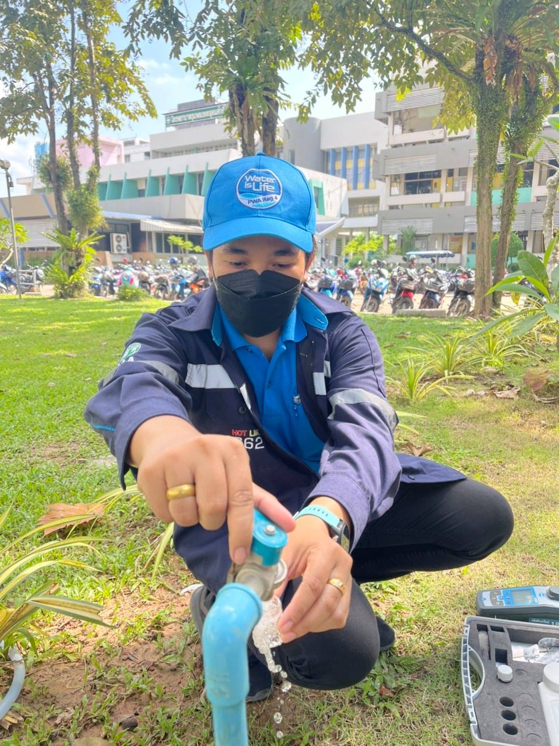 การประปาส่วนภูมิภาคสาขาชุมพร ตรวจสอบคุณภาพน้ำประปาตามโครงการจัดการน้ำสะอาด (Water Safety Plan : WSP)