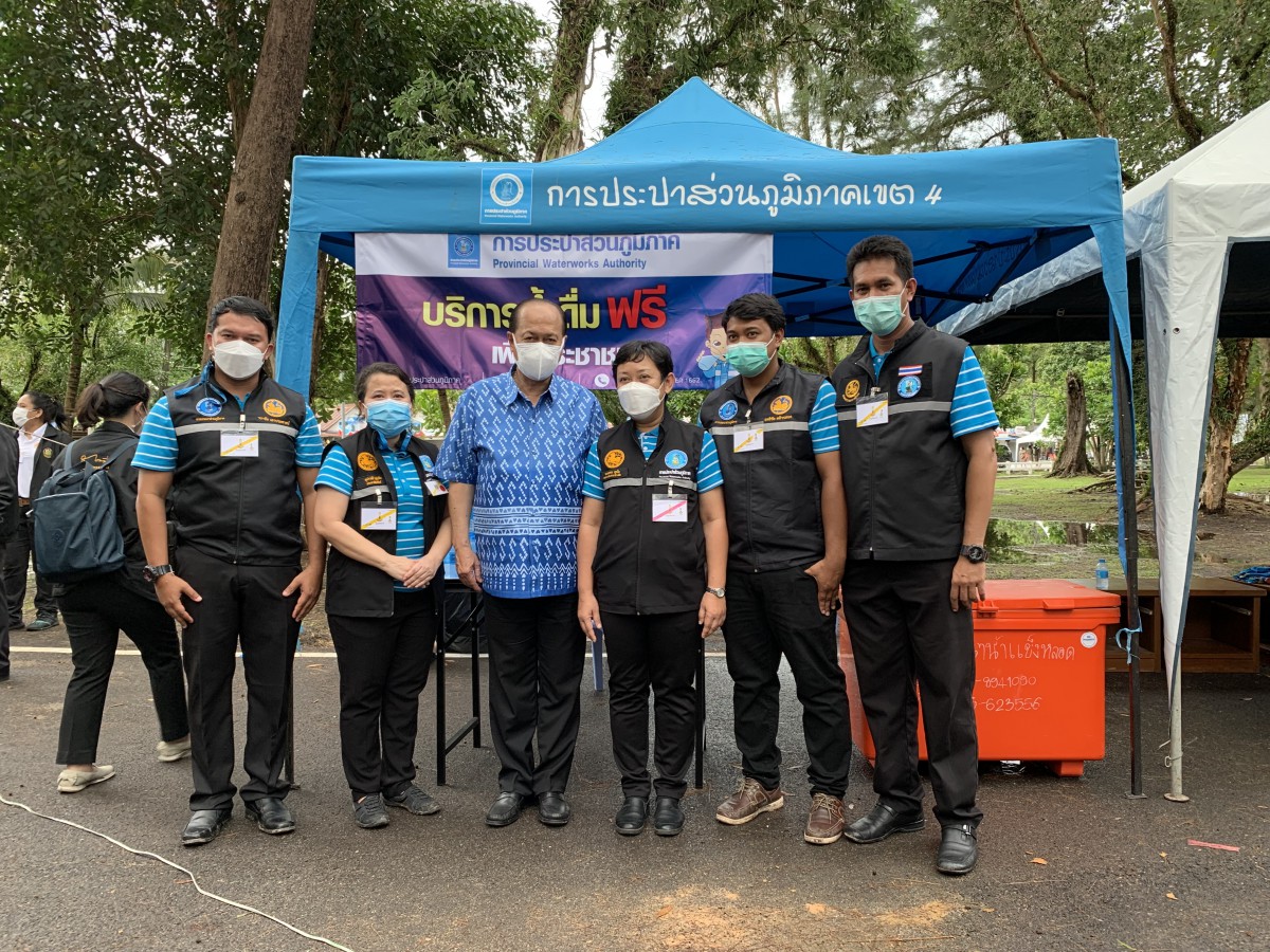 กปภ.ข.4 นำน้ำดื่มบริการประชาชนในโอกาส นรม.ตรวจราชการในพื้นที่จังหวัดกระบี่