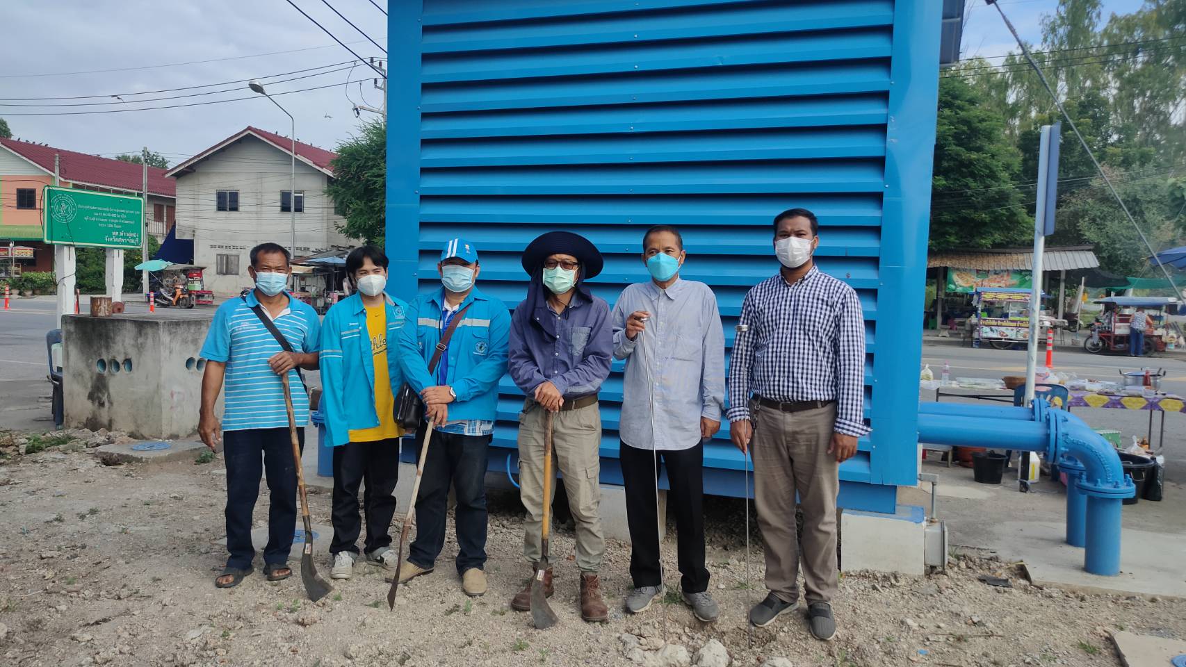 กปภ.สาขาอู่ทอง ออกปฏิบัติการตามแผนลดน้ำสูญเสีย ประจำเดือน พฤศจิกายน 2564
