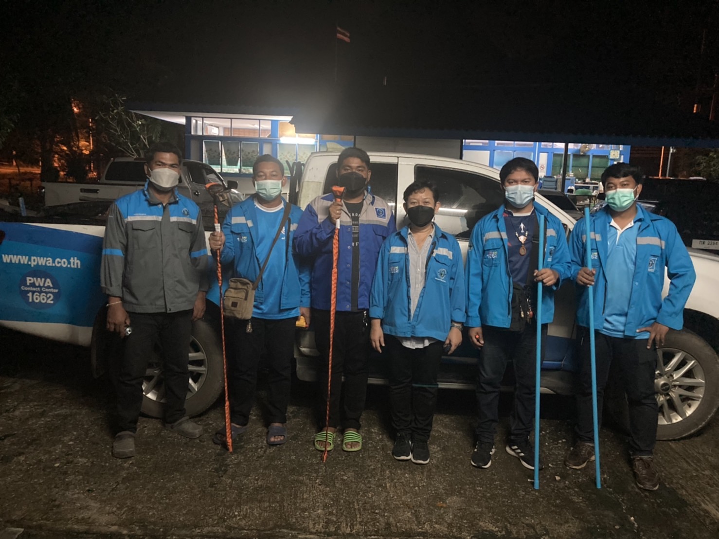 การประปาส่วนภูมิภาคสาขาอ่าวลึก ลงพื้นที่ตรวจสอบหาน้ำสูญเสียโดยวิธี Passive Control