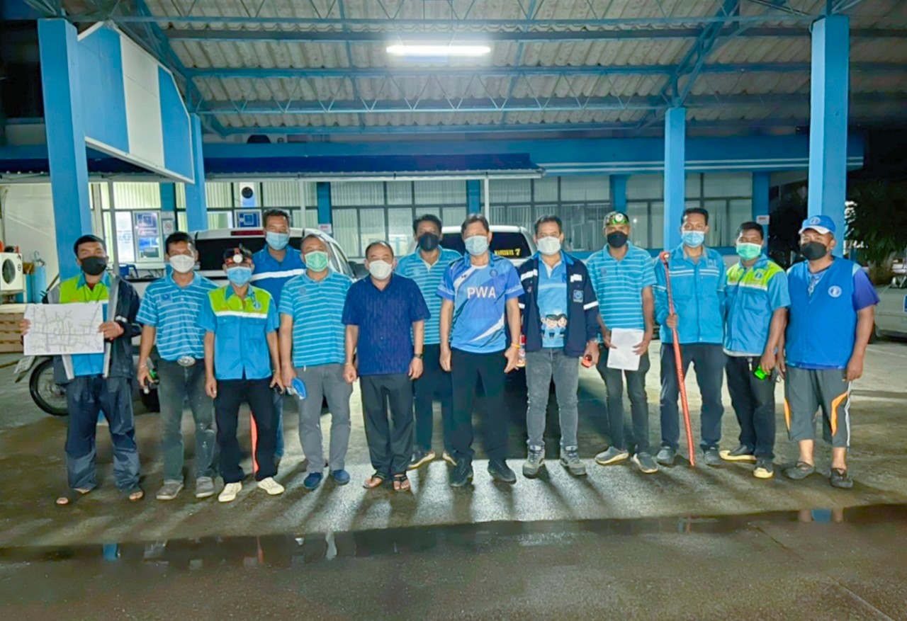 การประปาส่วนภูมิภาคสาขาทุ่งสง ลงพื้นที่ ร่วมกันทำ step test ค้นหาท่อแตกรั่ว ลดน้ำสูญเสีย แสดงความใส่ใจในการให้บริการ สร้างความมั่นใจแก่ลูกค้า