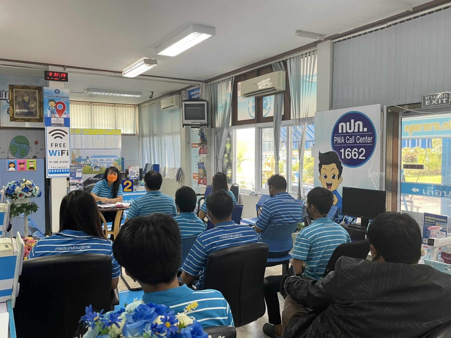 กปภ.สาขาขลุง จัดกิจกรรมสนทนายามเช้า (Mornig talk) ครั้งที่ 2/2565