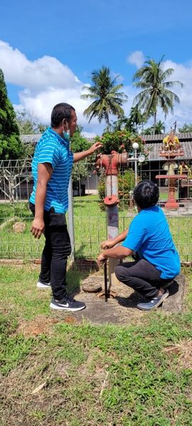 การประปาส่วนภูุมิภาคสาขาชุมพร ร่วมตรวจสอบแรงดันน้ำ ในพื้นที่ตำบลนาทุ่ง อำเภอเมือง จังหวัดชุมพร