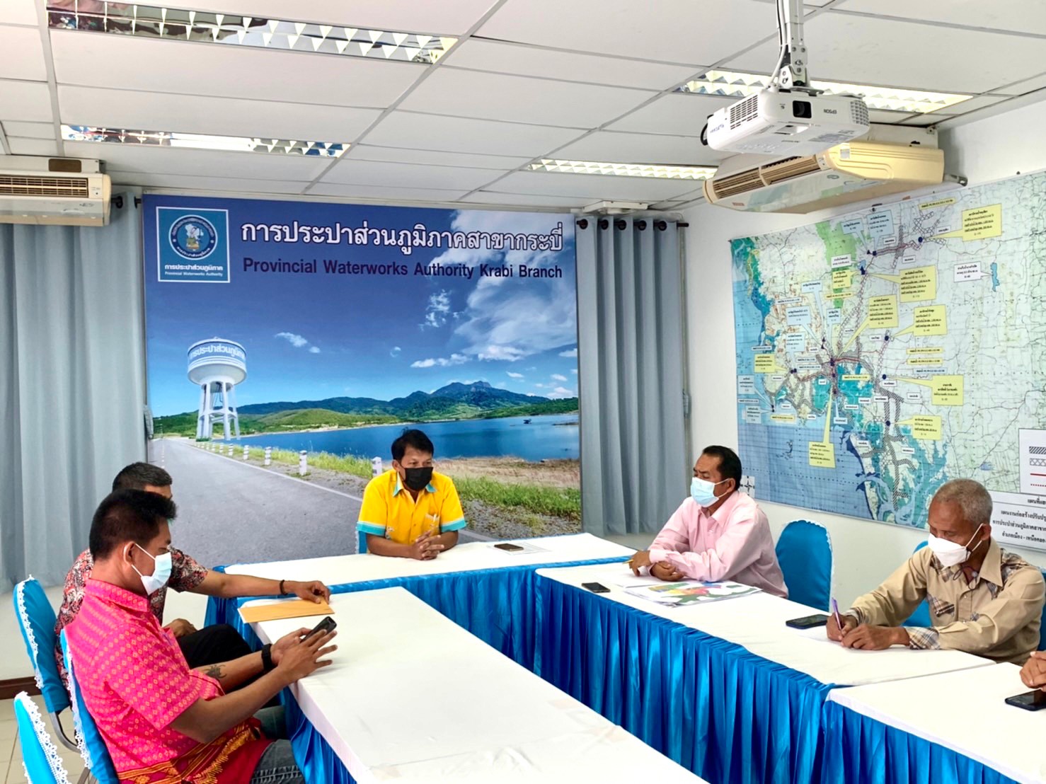 การประปาส่วนภูมิภาคสาขากระบี่ ประชุมสายงานบริการและควบคุมน้ำสูญเสีย ครั้งที่ 1/2565