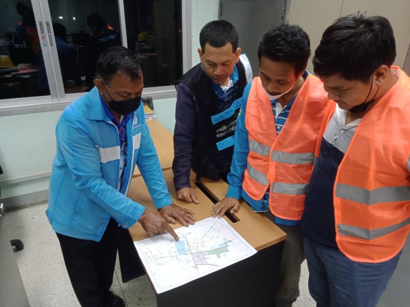 กปภ.สาขาสังขะลงพื้นที่ Step Test (หาน้ำสูญเสีย) บริเวณเขตเทศบาลตำบลสังขะ
