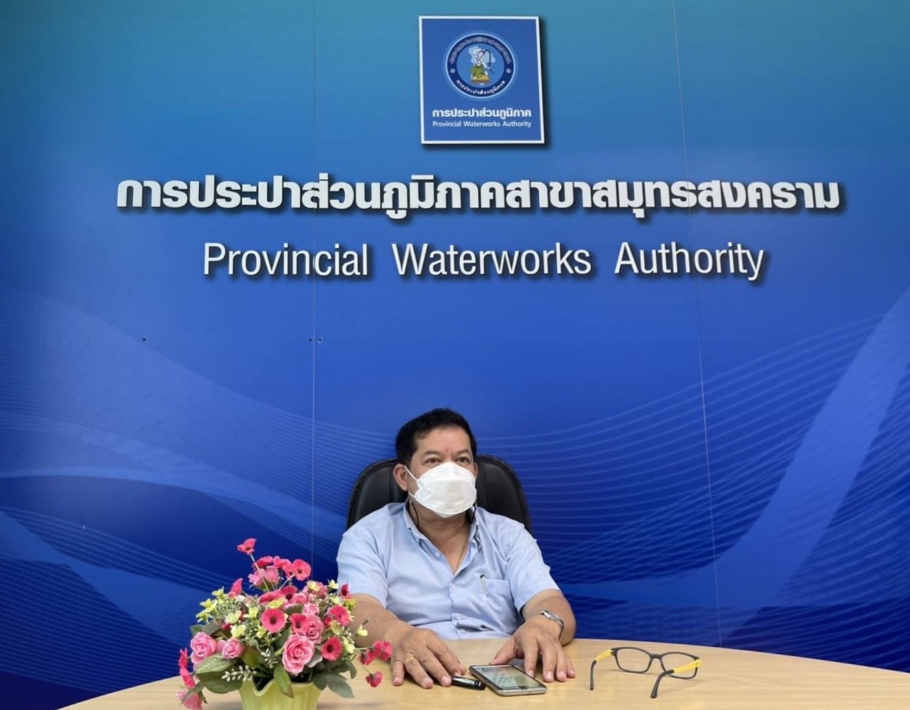 กปภ.สาขาสมุทรสงคราม และ กปภ.ข.3 ร่วมประชุมวางแผนการจ่ายน้ำ และร่วมลงพื้นที่เร่งกั้นพื้นที่ DMA และบริหารจัดการน้ำเสริมแรงดันท้ายน้ำของสถานีจ่ายน้ำแพรกหนามแดง