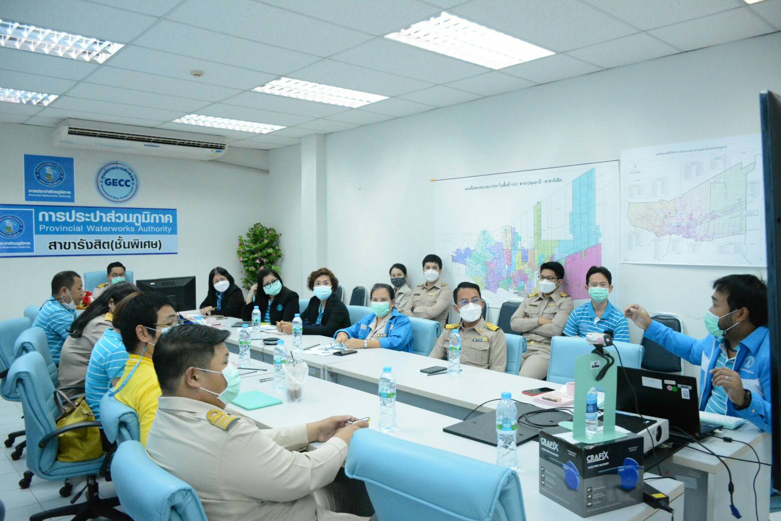 กปภ.สาขารังสิต(พ) ร่วมหารือแนวทางในการเพิ่มจำนวนลูกค้าชำระผ่านทางช่องทาง PWA Alway - On