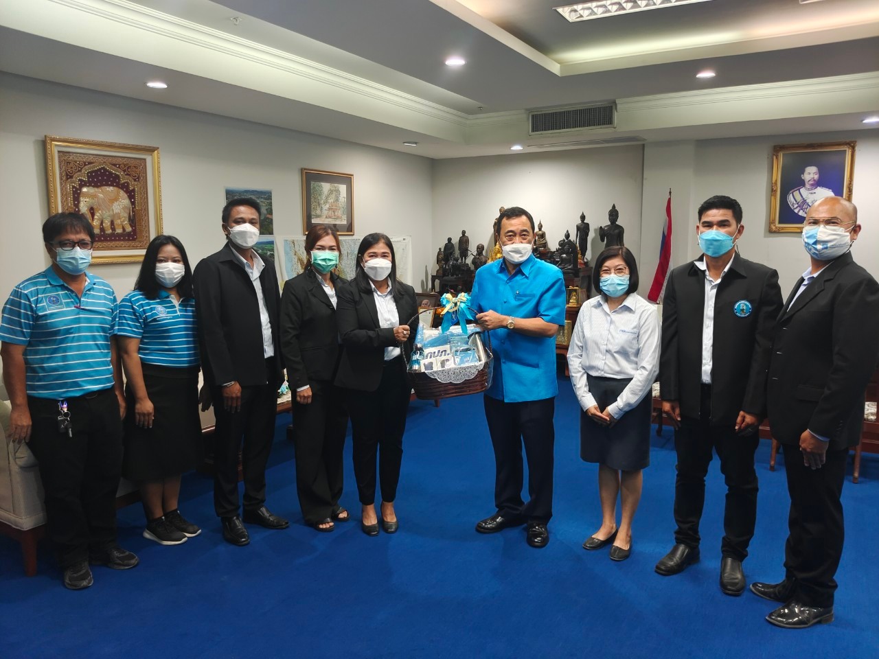 กปภ.สาขา ภาคีเครือข่ายจังหวัดกาญจนบุรี เข้าขอพรปีใหม่ ผวจ.กาญจนบุรี